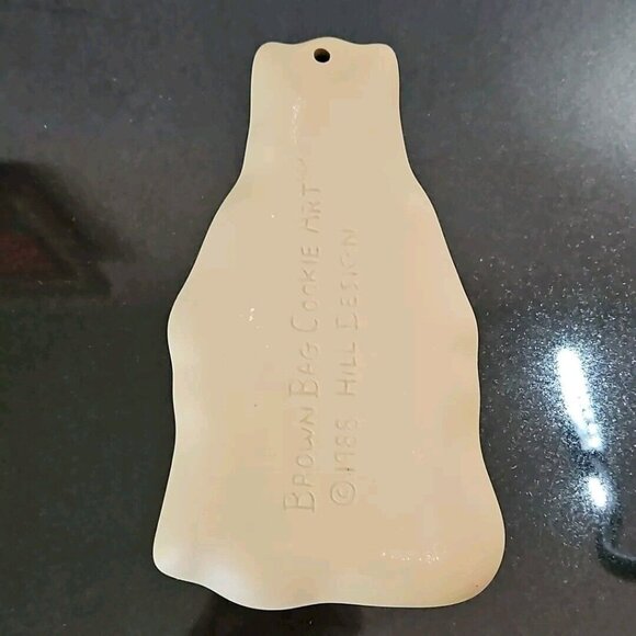 Brown Bag Cookie Art Mold Cat Girl Wearing Apron Giant Stamp Ceramic Vtg 1992 - Picture 6 of 13